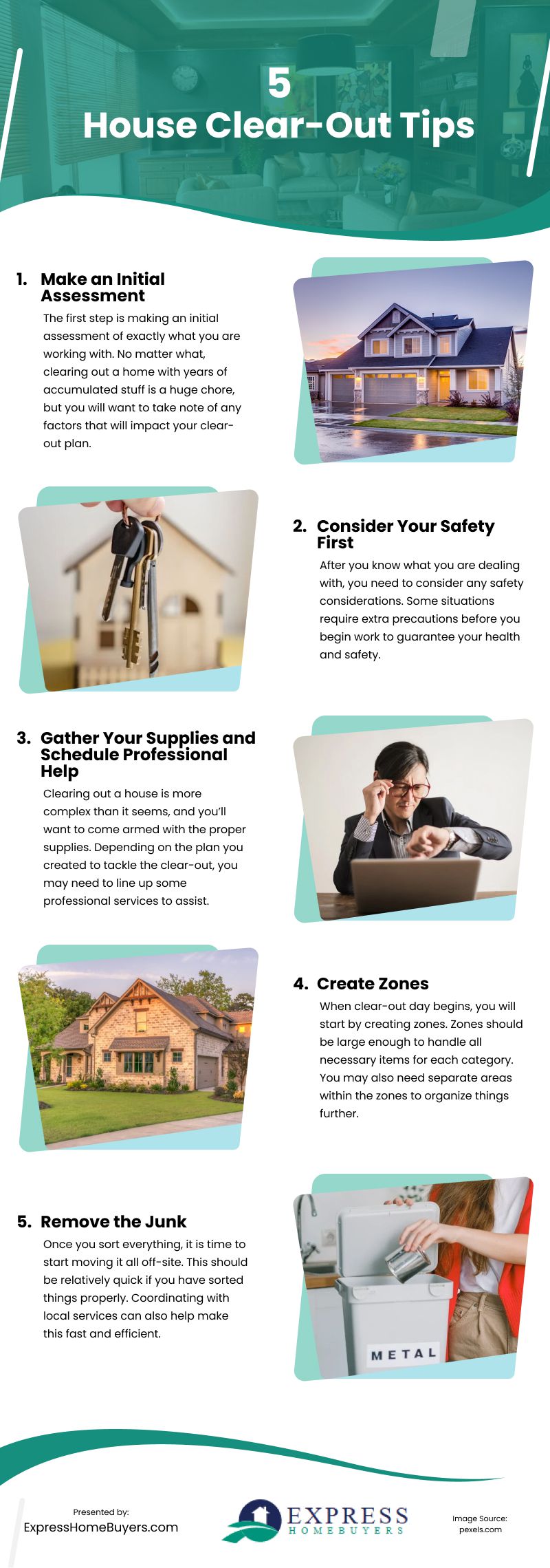 5 House Clear-Out Tips Infographic