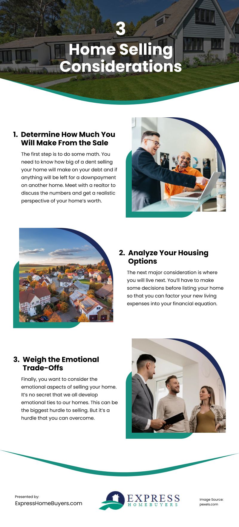 3 Home Selling Considerations Infographic